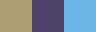 tan, purple and light blue squares